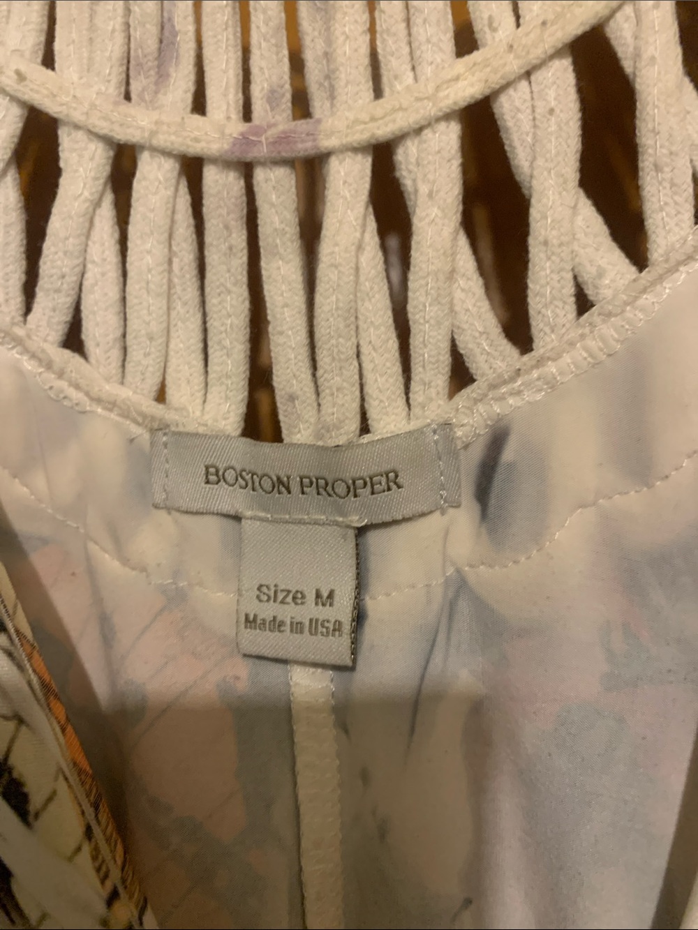 Boston Proper Size M Multicolored Butterfly Top - Picture 2 of 5